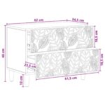 vidaXL Nočný stolík Dymový dub 62 x 34,5 x 48 cm Kompozitné drevo – Obrázok 9