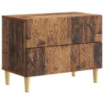 vidaXL Nočný stolík Staré drevo 62 x 34,5 x 48 cm Kompozitné drevo