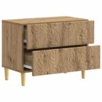 vidaXL Nočný stolík Dub artisan 62 x 34,5 x 48 cm Kompozitné drevo – Obrázok 2