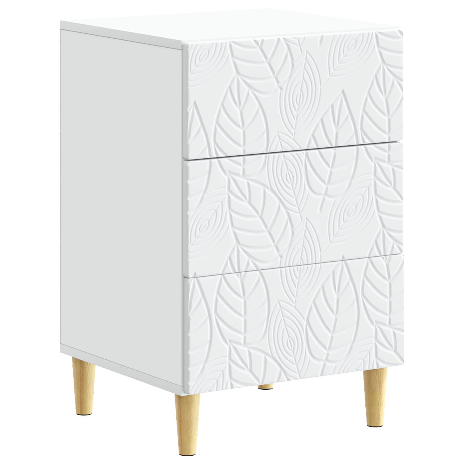 895015_1.jpg vidaXL Nočný stolík Biela 43 x 39,5 x 66,5 cm Kompozitné drevo – Obrázok 1