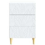 vidaXL Nočný stolík Biela 43 x 39,5 x 66,5 cm Kompozitné drevo – Obrázok 3