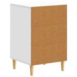 vidaXL Nočný stolík Biela 43 x 39,5 x 66,5 cm Kompozitné drevo – Obrázok 5