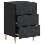 vidaXL Nočný stolík Čierna 43 x 39,5 x 66,5 cm Kompozitné drevo – Obrázok 2