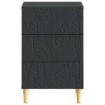 vidaXL Nočný stolík Čierna 43 x 39,5 x 66,5 cm Kompozitné drevo – Obrázok 3