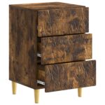 vidaXL Nočný stolík Dymový dub 43 x 39,5 x 66,5 cm Kompozitné drevo – Obrázok 2