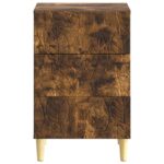 vidaXL Nočný stolík Dymový dub 43 x 39,5 x 66,5 cm Kompozitné drevo – Obrázok 3