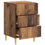 vidaXL Nočný stolík Staré drevo 43 x 39,5 x 66,5 cm Kompozitné drevo – Obrázok 2