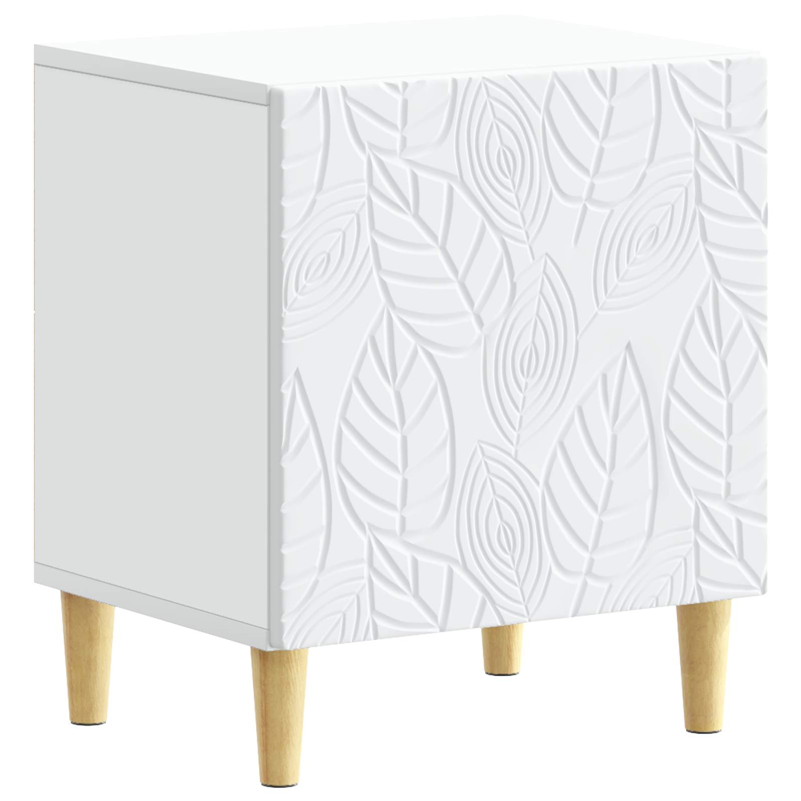 895025_1.jpg vidaXL Nočný stolík Biela 43 x 34,5 x 50 cm Kompozitné drevo – Obrázok 1