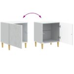 vidaXL Nočný stolík 2 pcs Biela 43 x 34,5 x 50 cm Kompozitné drevo – Obrázok 9