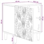 vidaXL Nočný stolík Čierna 43 x 34,5 x 50 cm Kompozitné drevo – Obrázok 9