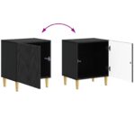 vidaXL Nočný stolík 2 pcs Čierna 43 x 34,5 x 50 cm Kompozitné drevo – Obrázok 9