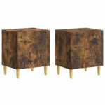 vidaXL Nočný stolík 2 pcs Dymový dub 43 x 34,5 x 50 cm