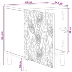 vidaXL Nočný stolík Staré drevo 43 x 34,5 x 50 cm Kompozitné drevo – Obrázok 9