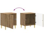 vidaXL Nočný stolík Dub artisan 43 x 34,5 x 50 cm Kompozitné drevo – Obrázok 8
