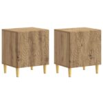 vidaXL Nočný stolík 2 pcs Dub artisan 43 x 34,5 x 50 cm