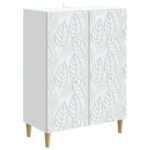 vidaXL Servírovacia skriňa Biela 66 x 34,5 x 90 cm Kompozitné drevo – Obrázok 2
