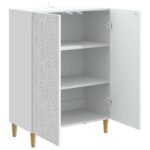vidaXL Servírovacia skriňa Biela 66 x 34,5 x 90 cm Kompozitné drevo – Obrázok 4