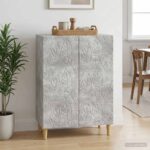 vidaXL Servírovacia skriňa Betónovo sivá 66 x 34,5 x 90 cm – Obrázok 3