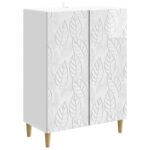 vidaXL Servírovacia skriňa Biela s vysokým leskom 66 x 34,5 x 90 cm – Obrázok 2