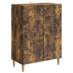vidaXL Servírovacia skriňa Dymový dub 66 x 34,5 x 90 cm – Obrázok 2