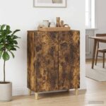 vidaXL Servírovacia skriňa Dymový dub 66 x 34,5 x 90 cm – Obrázok 3