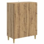 vidaXL Servírovacia skriňa Dub artisan 66 x 34,5 x 90 cm – Obrázok 2