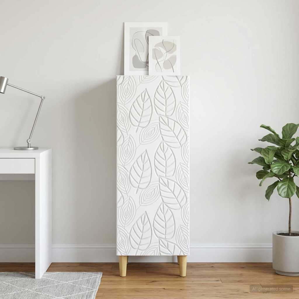 895055_1.jpg vidaXL Servírovacia skriňa Biela 33 x 34,5 x 90 cm Kompozitné drevo – Obrázok 1