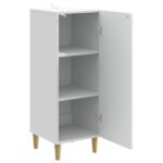 vidaXL Servírovacia skriňa Biela 33 x 34,5 x 90 cm Kompozitné drevo – Obrázok 4