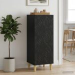vidaXL Servírovacia skriňa Čierna 33 x 34,5 x 90 cm Kompozitné drevo – Obrázok 3