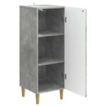 vidaXL Servírovacia skriňa Betónovo sivá 33 x 34,5 x 90 cm – Obrázok 4