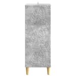 vidaXL Servírovacia skriňa Betónovo sivá 33 x 34,5 x 90 cm – Obrázok 5