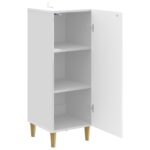vidaXL Servírovacia skriňa Biela s vysokým leskom 33 x 34,5 x 90 cm – Obrázok 4