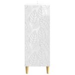 vidaXL Servírovacia skriňa Biela s vysokým leskom 33 x 34,5 x 90 cm – Obrázok 5