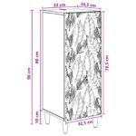 vidaXL Servírovacia skriňa Dymový dub 33 x 34,5 x 90 cm – Obrázok 11
