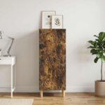 vidaXL Servírovacia skriňa Dymový dub 33 x 34,5 x 90 cm – Obrázok 3