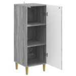 vidaXL Servírovacia skriňa Sivý Sonoma 33 x 34,5 x 90 cm – Obrázok 4