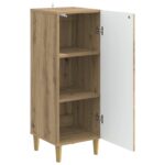 vidaXL Servírovacia skriňa Dub artisan 33 x 34,5 x 90 cm – Obrázok 4
