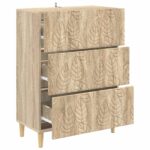 vidaXL Zásuvkový kabinet Dub sonoma 66 x 34,5 x 90 cm Kompozitné drevo – Obrázok 2