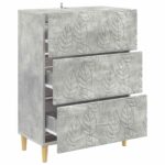 vidaXL Zásuvkový kabinet Betónovo sivá 66 x 34,5 x 90 cm – Obrázok 2