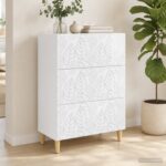 vidaXL Zásuvkový kabinet Biela s vysokým leskom 66 x 34,5 x 90 cm