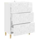 vidaXL Zásuvkový kabinet Biela s vysokým leskom 66 x 34,5 x 90 cm – Obrázok 2
