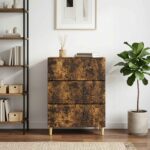 vidaXL Zásuvkový kabinet Dymový dub 66 x 34,5 x 90 cm Kompozitné drevo