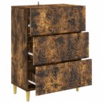 vidaXL Zásuvkový kabinet Dymový dub 66 x 34,5 x 90 cm Kompozitné drevo – Obrázok 2