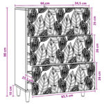 vidaXL Zásuvkový kabinet Dymový dub 66 x 34,5 x 90 cm Kompozitné drevo – Obrázok 8