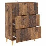 vidaXL Zásuvkový kabinet Staré drevo 66 x 34,5 x 90 cm – Obrázok 2