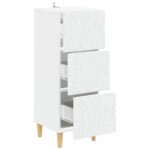 vidaXL Zásuvkový kabinet Biela 33 x 34,5 x 90 cm Kompozitné drevo – Obrázok 2