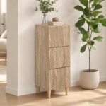 vidaXL Zásuvkový kabinet Dub sonoma 33 x 34,5 x 90 cm Kompozitné drevo
