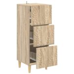 vidaXL Zásuvkový kabinet Dub sonoma 33 x 34,5 x 90 cm Kompozitné drevo – Obrázok 2