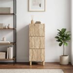 vidaXL Zásuvkový kabinet Dub sonoma 33 x 34,5 x 90 cm Kompozitné drevo – Obrázok 3