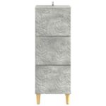 vidaXL Zásuvkový kabinet Betónovo sivá 33 x 34,5 x 90 cm – Obrázok 3